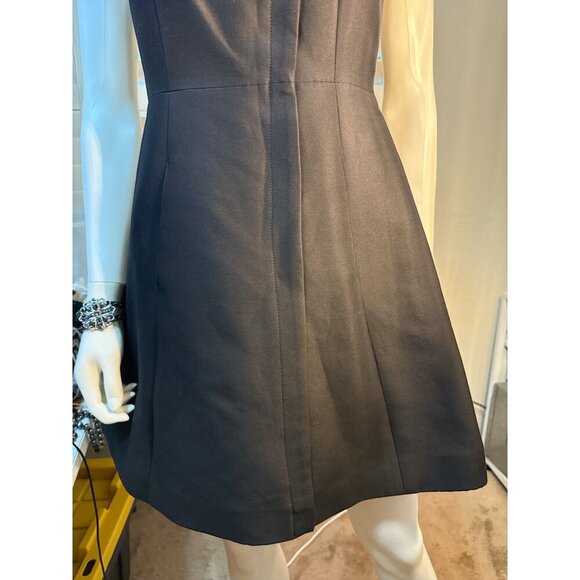 Halston Heritage Fit & Flare Cap Sleeve Black Dress Size 2 MSRP $425 NWT - Picture 2 of 9